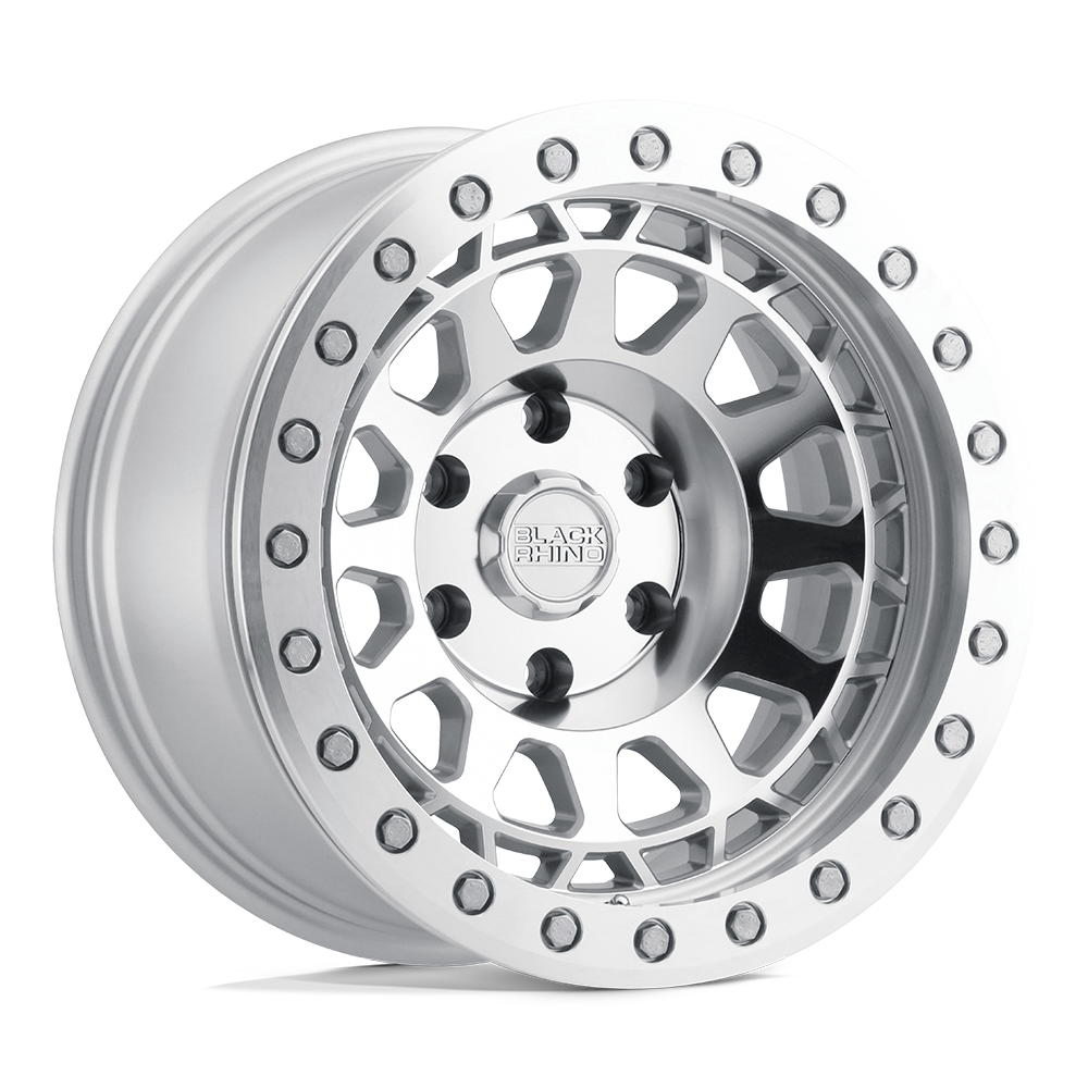 BLACK RHINO PRIMM  SILVER W/ MIRROR FACE & MACHINED RING  17x8.5     -30      11