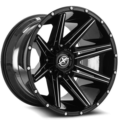 XF OFFROAD XF-220 22x12 5x127/5x139.7 -44 Gloss Black Milled