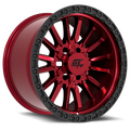 CHAMBER 18x10 8x165.1/8x180 -18 Black Ring / Anodized red centre