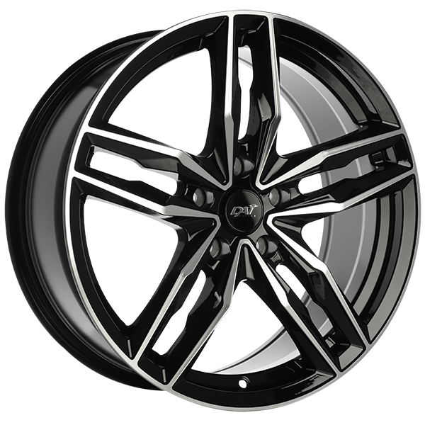 DAI MODA Noir lustré - Façade machinée 17x7.5  5x114.3  Offset: 42  Hub: 67.1