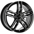 DAI MODA Noir lustré - Façade machinée 15x6.5  4x100  Offset: 40  Hub: 73.1