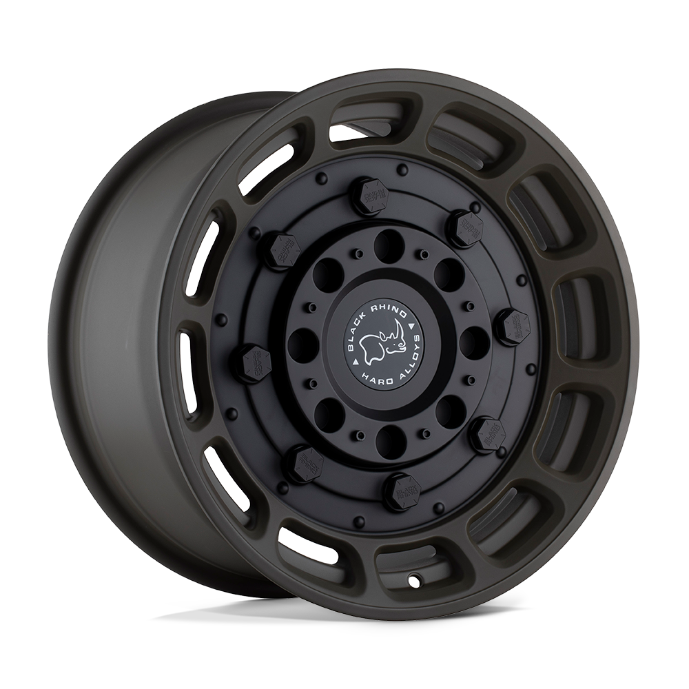 BLACK RHINO WARTHOG  MATTE OLIVE DAB GREEN WITH BLACK CENTER  20x9.5     +2