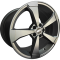 19x8.5 5x112 35/66.56 Euro Design AR6, Matte Gunmetal