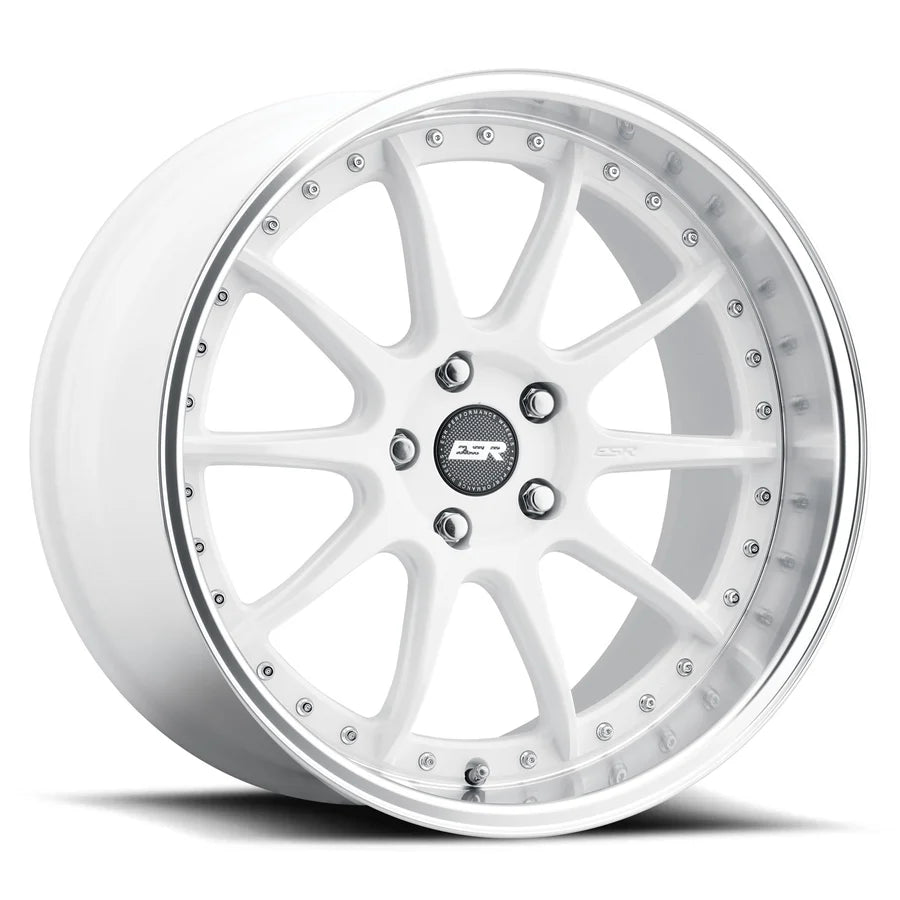 ESR CS12  GLOSS WHITE MACHINE LIP  18x9.5     +35      72.6  Conical     5X114.3
