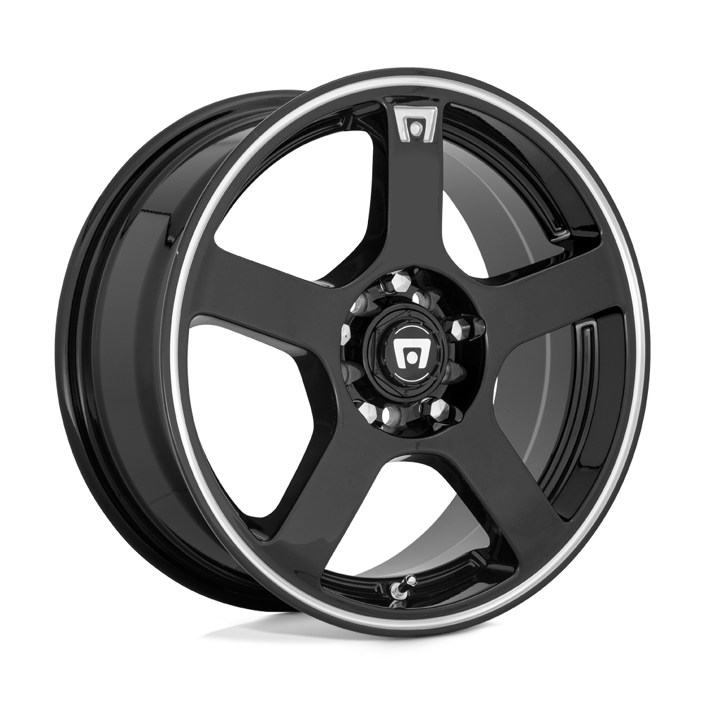 Motegi MR116 FS5  Gloss Black Machined Flange  16x7     +40      72.6  5X100/5X1