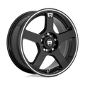 Motegi MR116  Gloss Black Machined Flange  16x7     +40      72.6  5X112/5X114.3