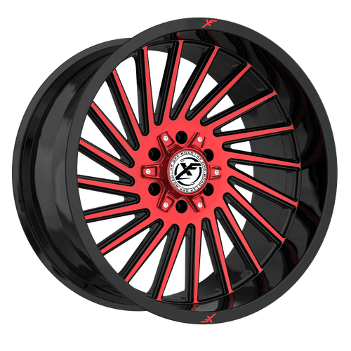 XF OFFROAD XF-239 22x12 5x127/5x139.7 -44 Black Machined Red