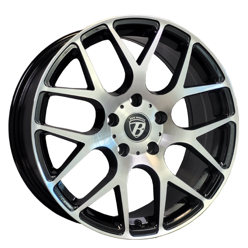Bad Boy Wheels BBW595 17x7.5 5x114.3 offset 42 cb 73.1 Black & Machined Face