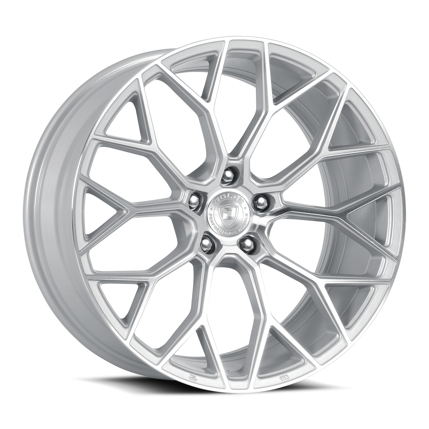 DOLCE Performance Pista 19x8.5 5x114.3 +35 Gloss Silver Machined Face