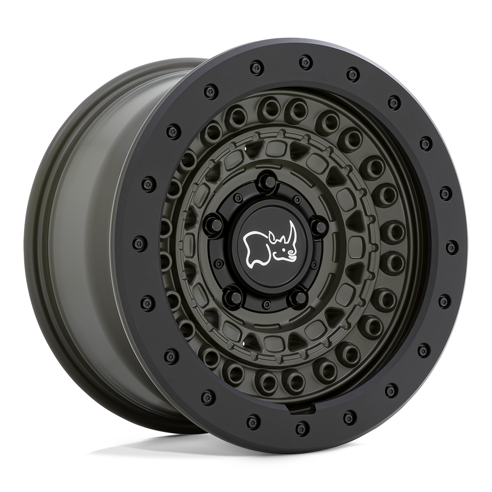 BLACK RHINO BARRICADE  OLIVE DABE GREEN WITH BLACK ROCK GUARD  20x9     +0