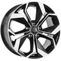 REPLICA 309 Noir lustré - Façade machinée 16x6.5  4x100  Offset: 40  Hub: 73.1