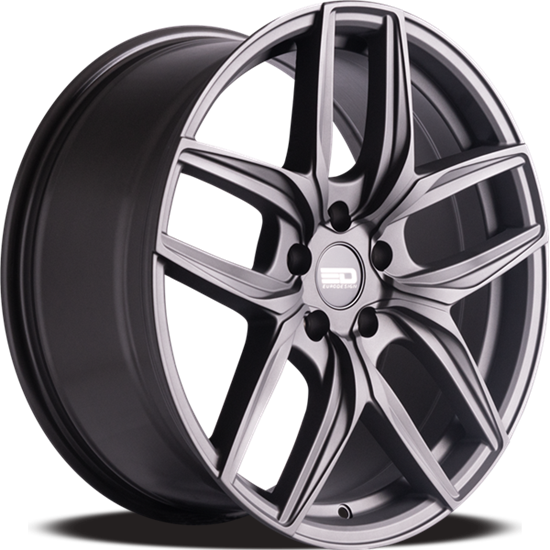 19x8.5 5x114.3 35/64.1 Euro Design Forza, Matte Gunmetal