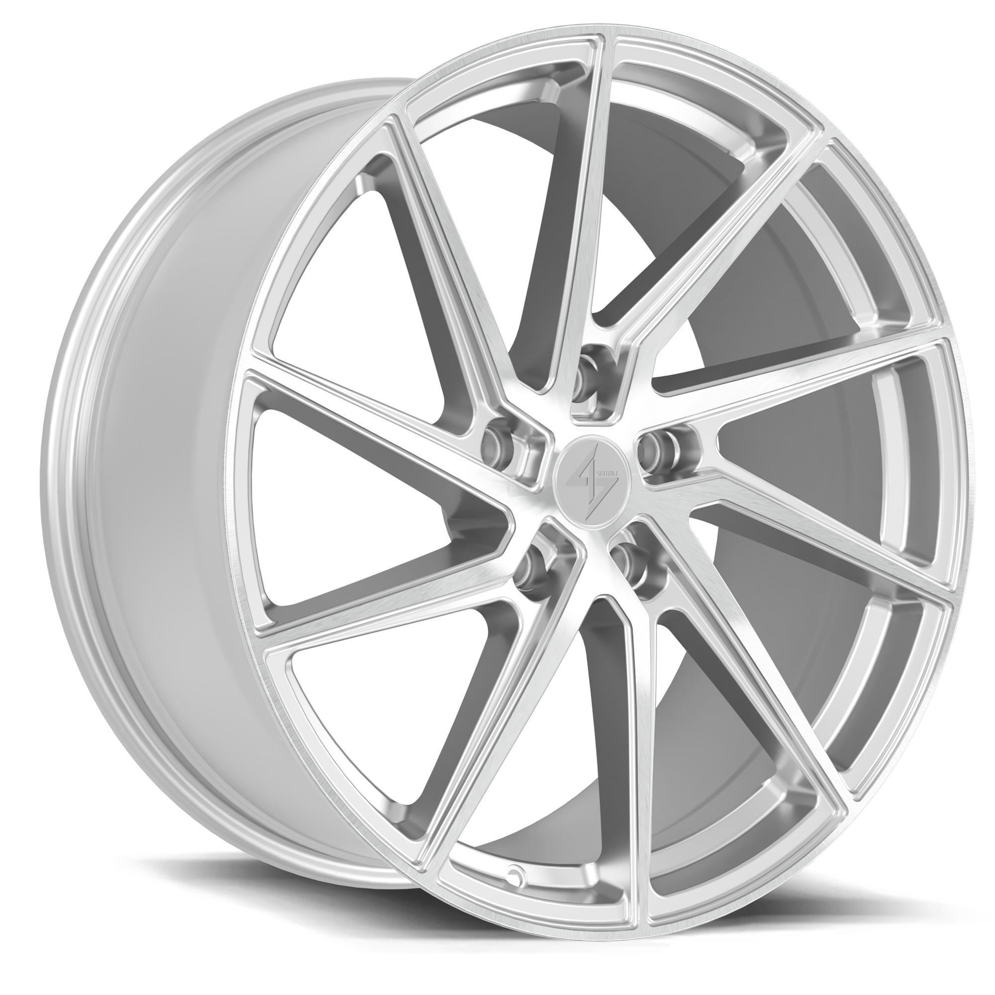 Sentali Apex 20x9 5x127 offset 35 Hyper Silver Diamond Cut