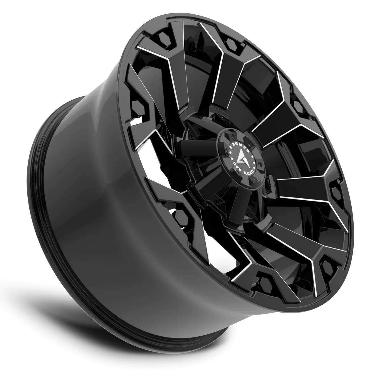 ATTACK 20X9 8X165/8X180 ET:+12 GLOSS BLACK MILLED CB:125.1