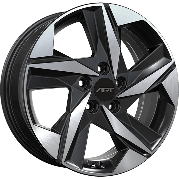 REPLICA 393 Noir lustré - Façade machinée 17x7.0  5x114.3  Offset: 45  Hub: 67.1