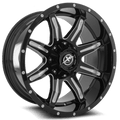 XF OFFROAD XF-215 22x12 6x135/6x139.7 -44 Gloss Black Milled