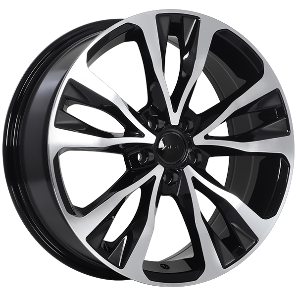 REPLICA 126 Noir lustré - Façade machinée 17x7.0  5x114.3  Offset: 35  Hub: 60.1