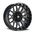 TW1 20x10 8x165.1 / 8x170 -18 Gloss Black Milled