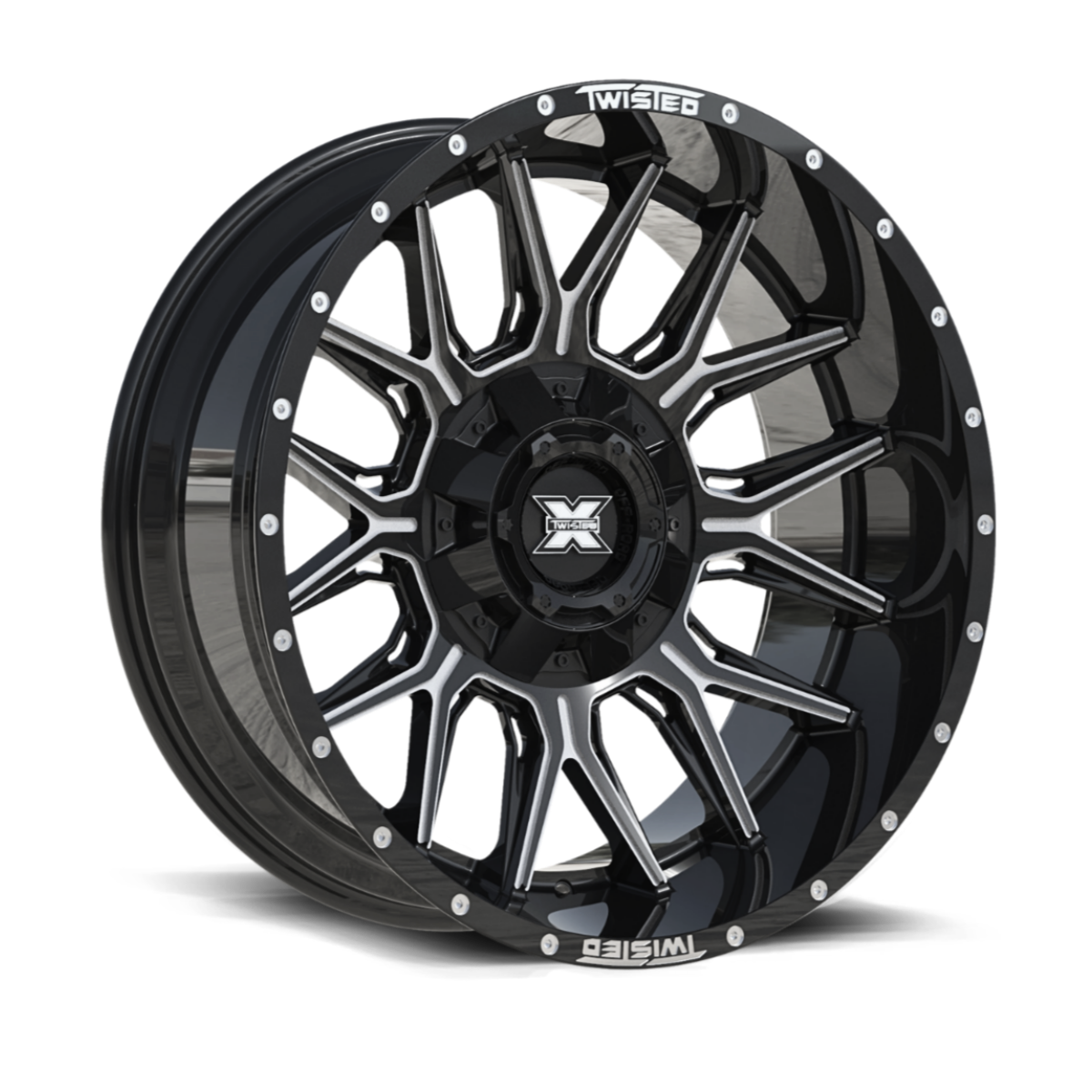 TW1 20x10 8x165.1 / 8x170 -18 Gloss Black Milled