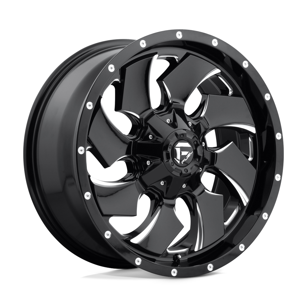 FUEL CLEAVER  GLOSS BLACK MILLED  17x9     +1      125.1  Conical     8X165.1