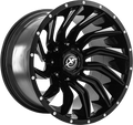 XF-224 24x14 5x127/5x139.7 -76 Gloss Black Milled