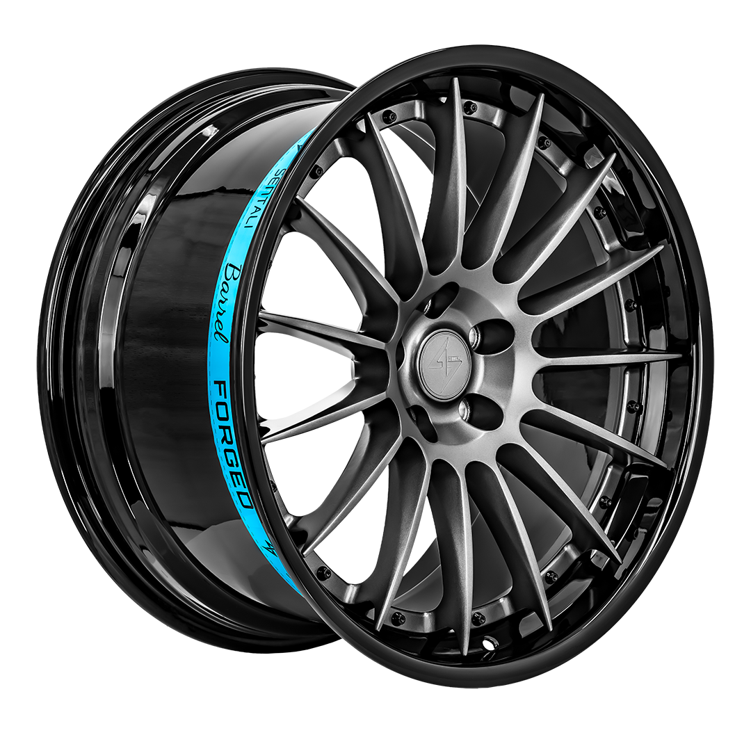 Sentali Barrel Forged SB2 19x8.5 5x120 +35 Gloss Black Lip / Matte Gunmetal Cent