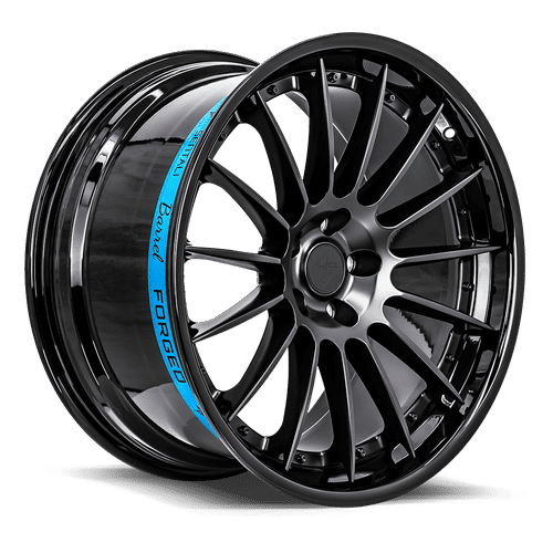 Sentali Barrel Forged SB2 22x9.5 5x115 15 Gloss Black Lip / Matte Black Centre