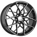 Ruffino CORSA Noir lustré - Façade machinée 19x8.5  5x114.3  Offset: 35 67.1 cb