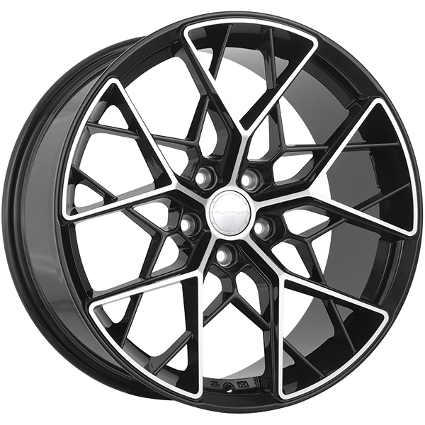 Ruffino CORSA Noir lustré - Façade machinée 19x8.5  5x114.3  Offset: 35 67.1 cb
