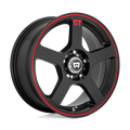 Motegi MR116  Matte Black Red Racing Stripe  18x8     +45      72.6  5X112/5X114