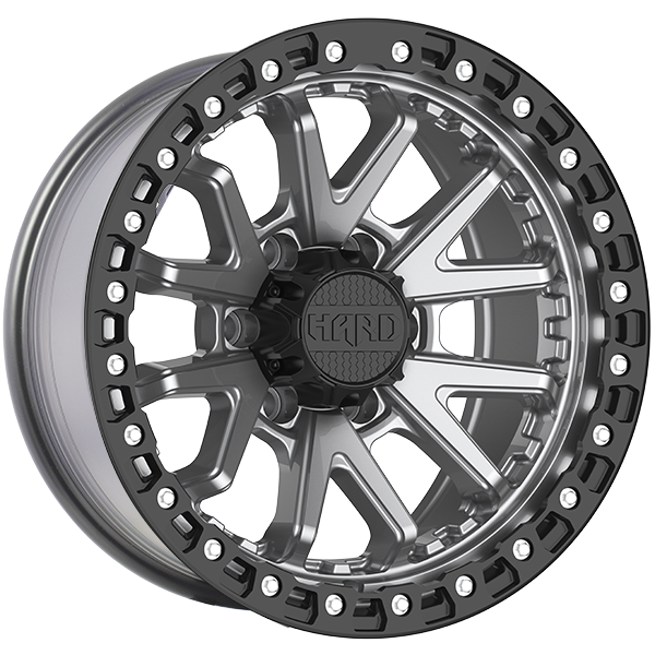 Ruffino DUNE Gris Satin - Contour noir 18x8.5  6x139.7  Offset: 15  Hub: 108.1