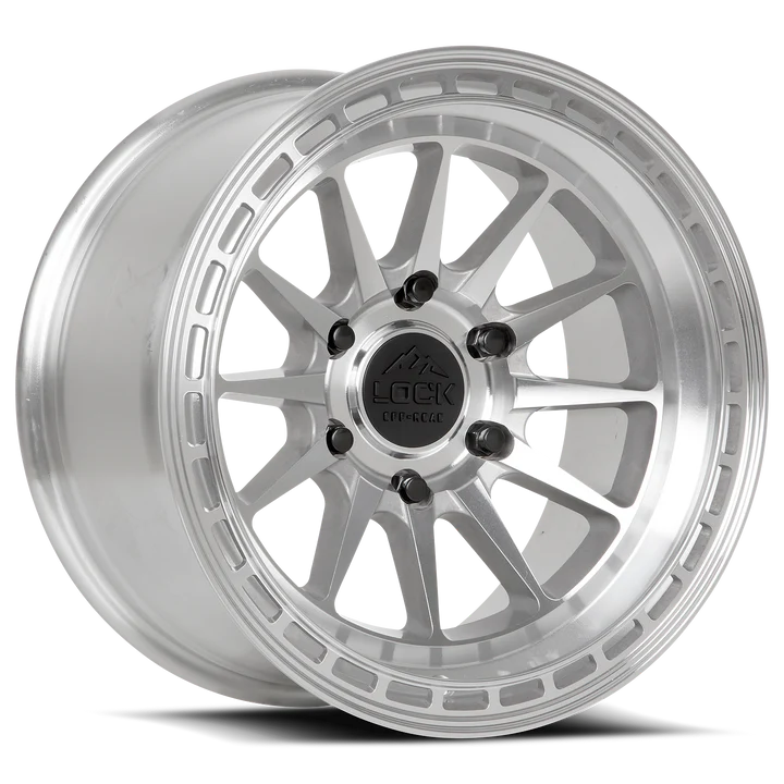 LOCK Baja 17x8 5x114.3 +40mm Machine W/ Clear Coat
