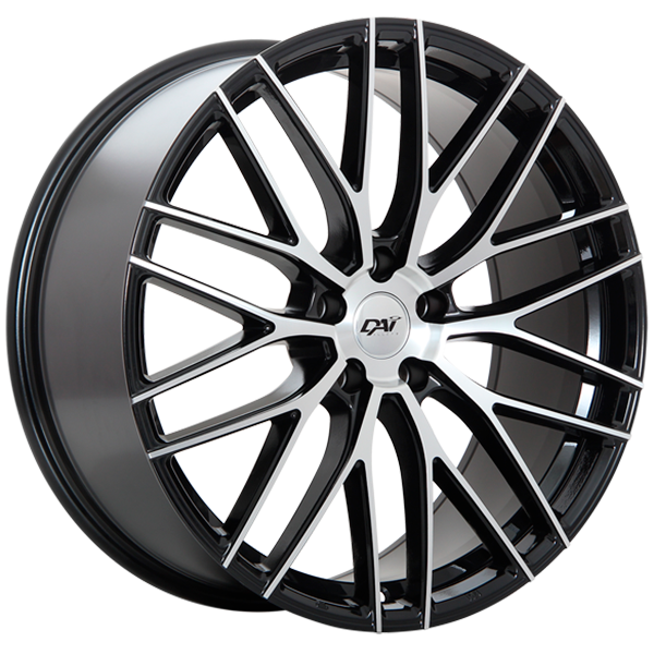 DAI RENNSPORT Noir lustré - Façade machinée 17x7.0  5x114.3  Offset: 45  Hub: 73