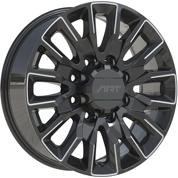 REPLICA 414 Noir lustré - Rebord usiné 20x8.5  8x180  Offset: 47  Hub: 124.1