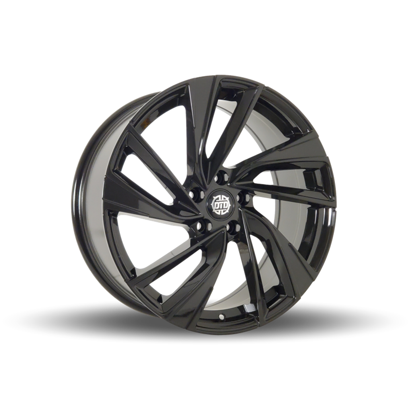 DTD volkswagen replica noir lustré 19x8 5-112 CB57.1 ET40