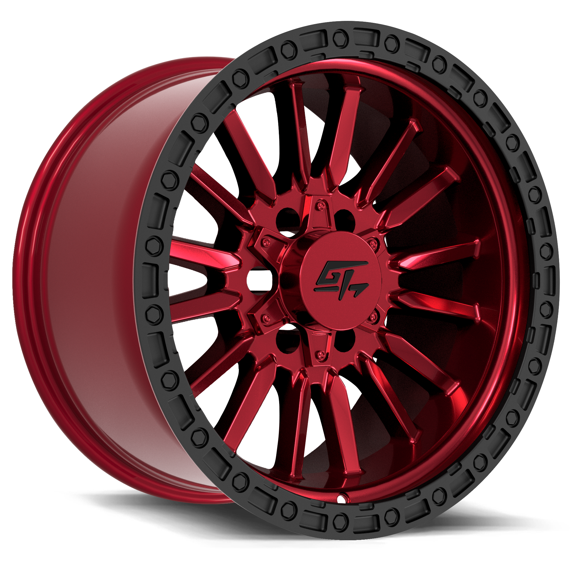 GT OFF-ROAD Chamber 17x10 6x135 / 6x139.7 -18 Black Ring / Midnight Blue Centre