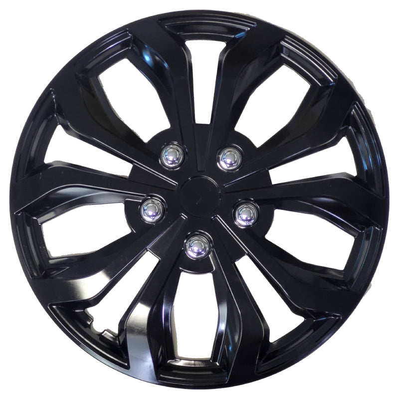 Ensemble de 4 enjoliveurs 18" noir JH138