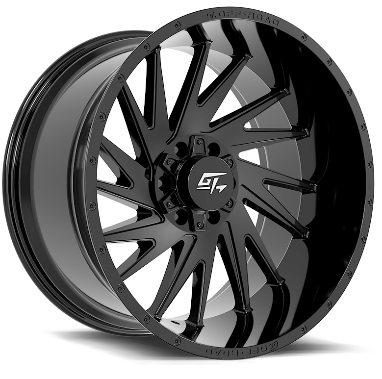 GT OFF-ROAD Tomahawk 24x12 8x165.1 / 8x180 -44 Gloss Black