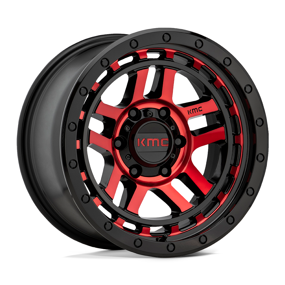 KMC KM540 RECON  Gloss Black Machined With Red Tint  17x9     -12      106.25  C