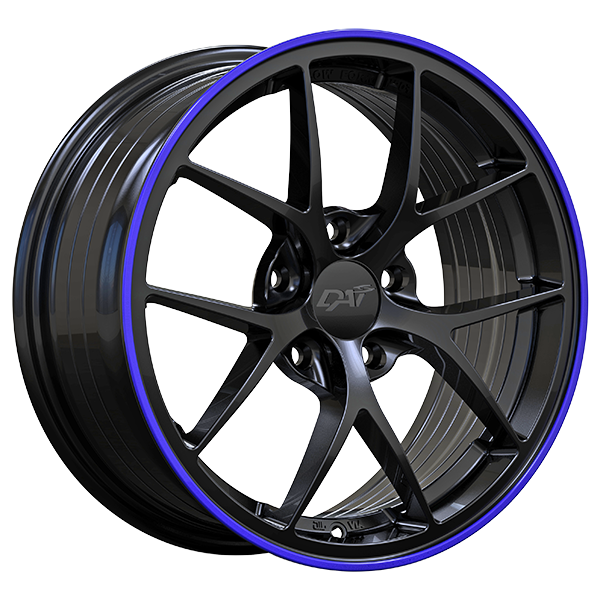 DAI SKY Noir lustré - Contour mauve 16x7.0  5x114.3  Offset: 40  Hub: 67.1