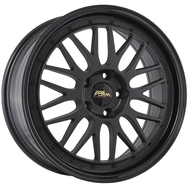 720Form FF14 Noir Satin - Rebord noir lustré 18x8.0  5x114.3  Offset: 35  Hub: 7