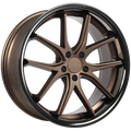 VANQUISH Façade bronze satin - Contour inox noir 20x10.5  5x114.3  Offset: 45  H