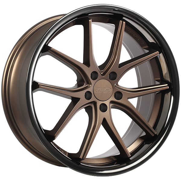 VANQUISH Façade bronze satin - Contour inox noir 20x10.5  5x114.3  Offset: 45  H