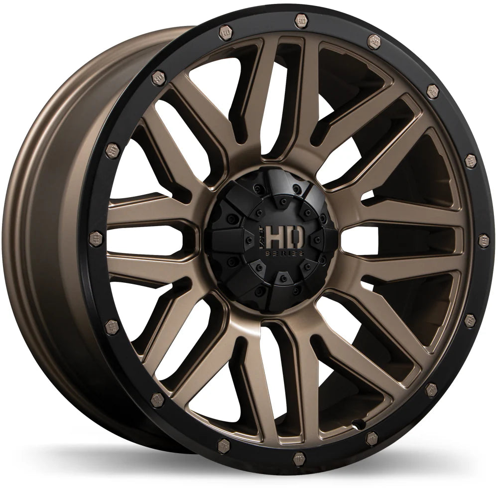 Fast HD Menace Satin Bronze with Black Trim 17x8 0 6x139.7mm 106.1mm
