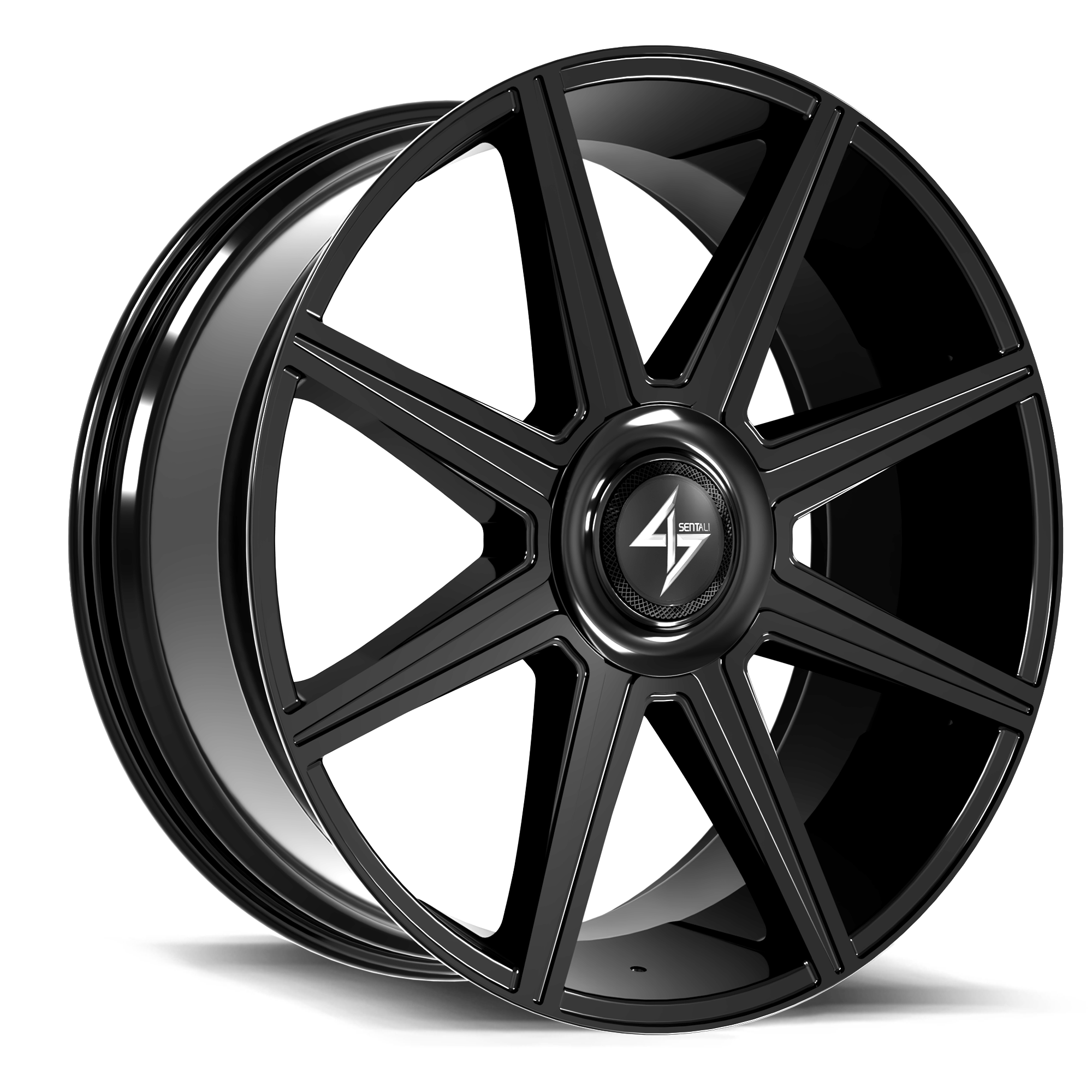 Sentali Aristocrat Size: 20x9   CB: 73.1  BP: 5x112 | 5x114.3   ET: 34  Gloss Bl