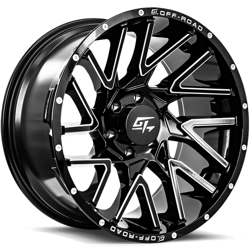 AGGRESSION 22x12 6x135 -44 Gloss Black Milled