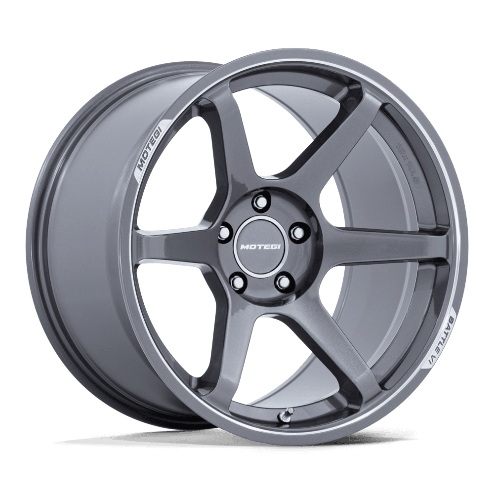 Motegi MR160 Battle VI Gloss Gunzilla w/ Machined Lip 18x8.5 ET35 5x114.3 CB72.6