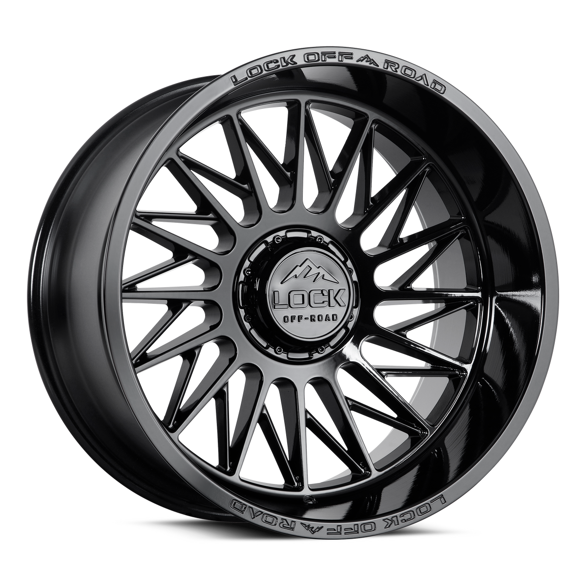 Lock Off-Road Xtreme Assault Gloss Black 22x12 ET-44 5x127/5x139.7