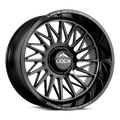 Lock Off-Road Xtreme Assault Gloss Black Milled 22x12 ET-44 6x135/6x139.7