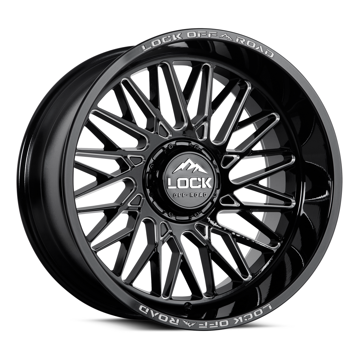 Lock Off-Road Xtreme Bandit Gloss Black Milled 20x9 ET0 8x165.1